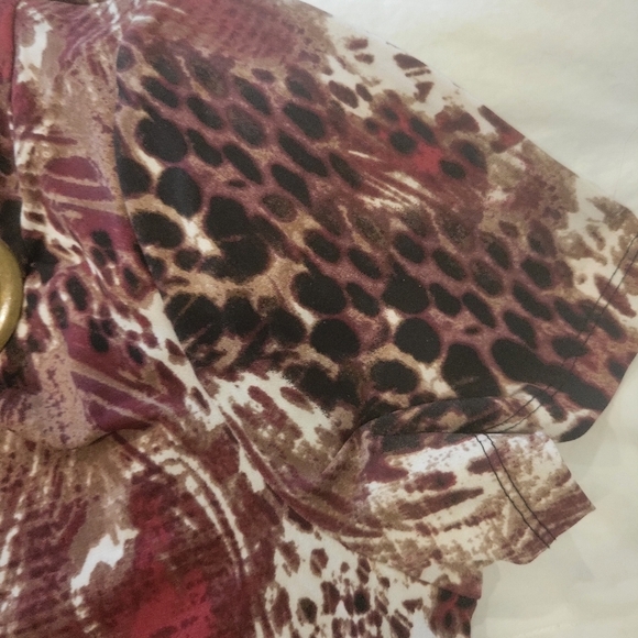 Tradition Cowl Neck Blouse With Buckle Decor At Neck Soft And Trendy S (6 _8 ) - Picture 4 of 6